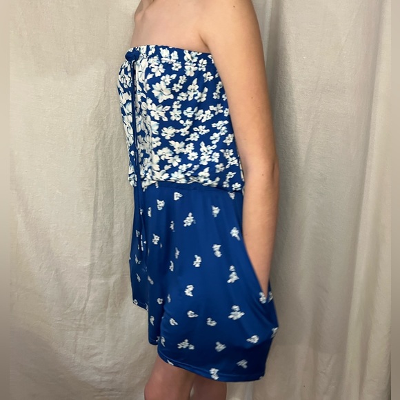 CW Classics Romper Blue Floral sz Small - Picture 5 of 10